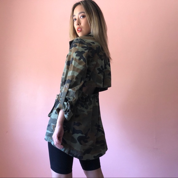 🦎HP🦎 Nasty Gal Camo Anorak Jacket - Picture 2 of 4
